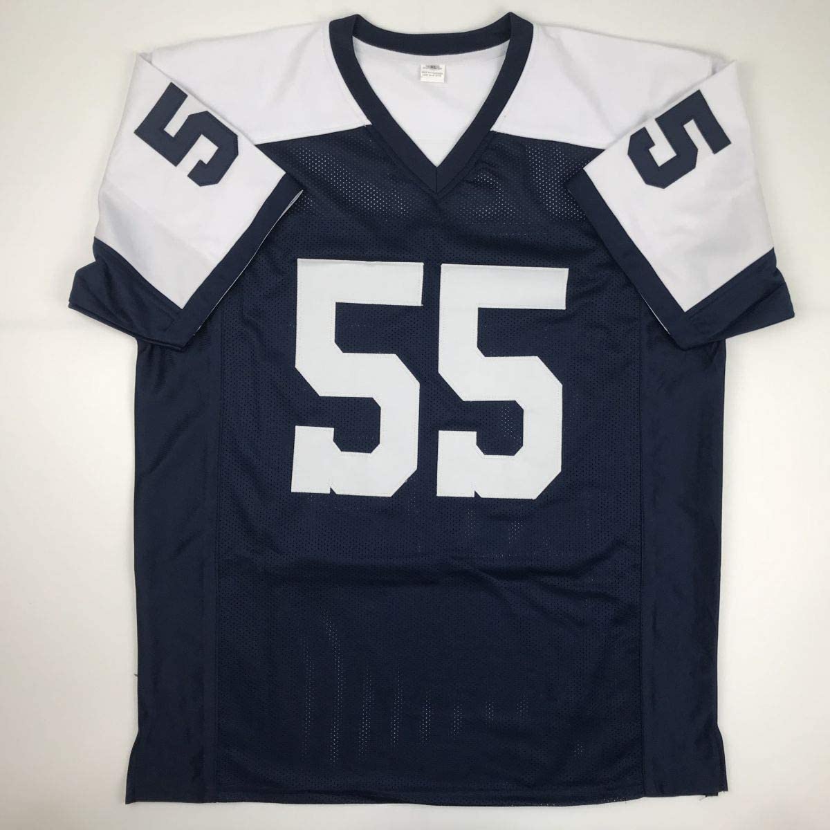Autographed/Signed Leighton Vander Esch Dallas Thanksgiving Day Football Jersey JSA COA