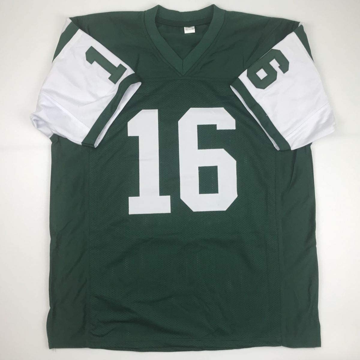 Autographed/Signed Vinny Testaverde New York Green Football Jersey JSA COA