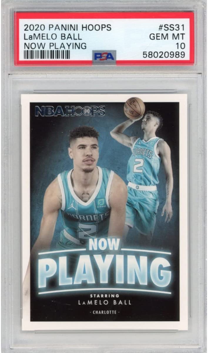 Graded 2020-21 Panini Hoops LaMelo Ball #SS31 Now Playing Rookie RC Basketball Card PSA 10 Gem Mint