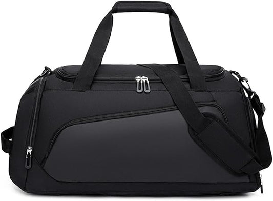 Gym Bag for Men Women 55L Lightweight Duffle Bag with Shoe Compartment & Wet Pocket Carry On Travel Duffel Bag for Sports, Gym, Yoga, Hiking, Camping Oxford Tactical Weekender Overnight Bag