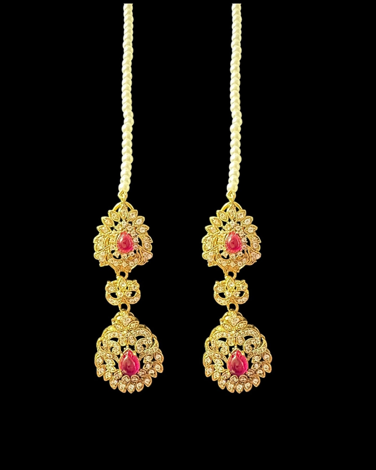 BR490 MEHTAB bridal set in ruby ( READY TO SHIP )