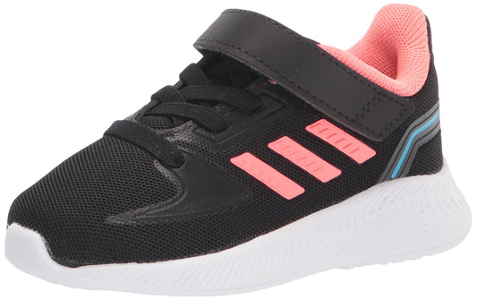 adidas Runfalcon 2.0 Running Shoe, Core Black/Acid Red/Sky Rush, 3.5 US Unisex Little Kid