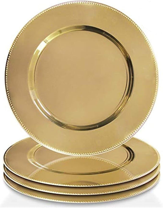 American Atelier Charger Plate Large 13_ � Set of 4 Decorative Service Plate for Home, Professional Fine Dining Perfect for Upscale Events, Dinner Parties, Weddings, Banquets, Catering