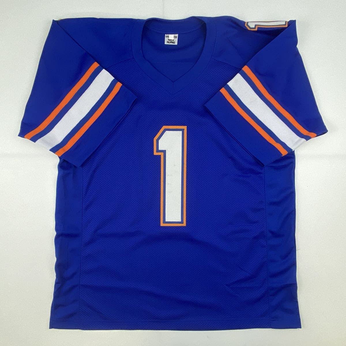 Autographed/Signed Kadarius Toney Florida Blue College Football Jersey JSA COA