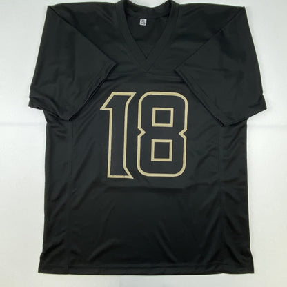Autographed/Signed Justin Jefferson Minnesota Blackout Football Jersey JSA COA
