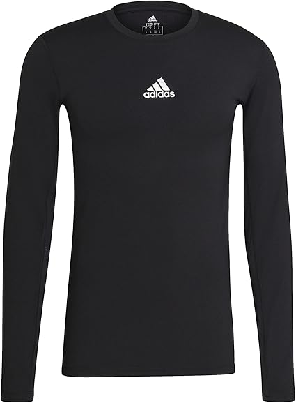 adidas Techfit Long Sleeve Mens Soccer Compression Shirt M Black