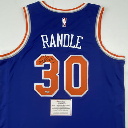 Autographed/Signed Julius Randle New York Knicks Blue Basketball Jersey Fanatics COA #2