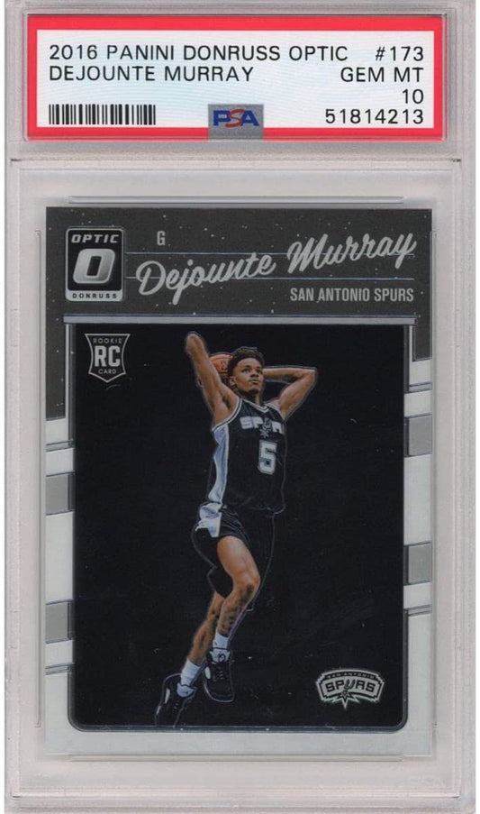 Graded 2016-17 Panini Donruss Optic Dejounte Murray #173 Rookie RC Basketball Card PSA 10 Gem Mint
