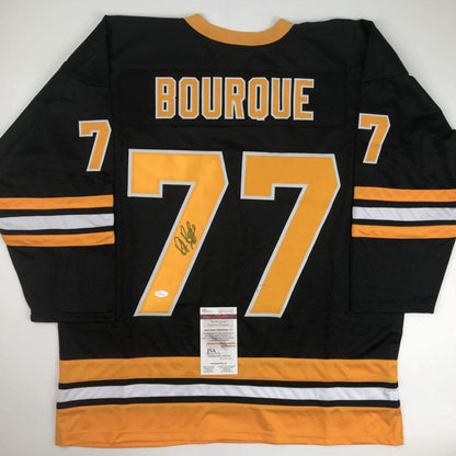 Autographed/Signed Ray Bourque Boston Black Hockey Jersey JSA COA