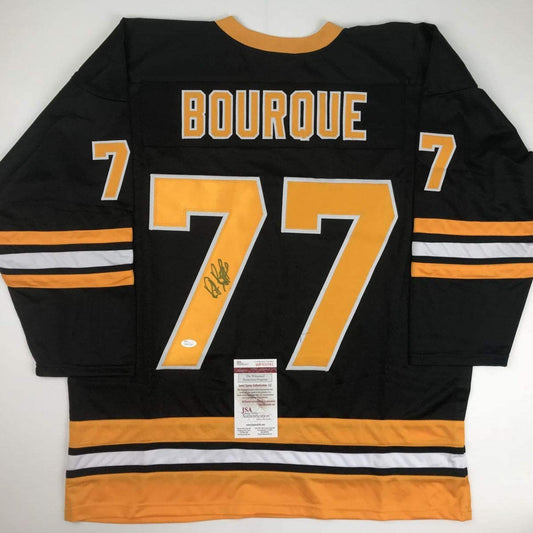 Autographed/Signed Ray Bourque Boston Black Hockey Jersey JSA COA