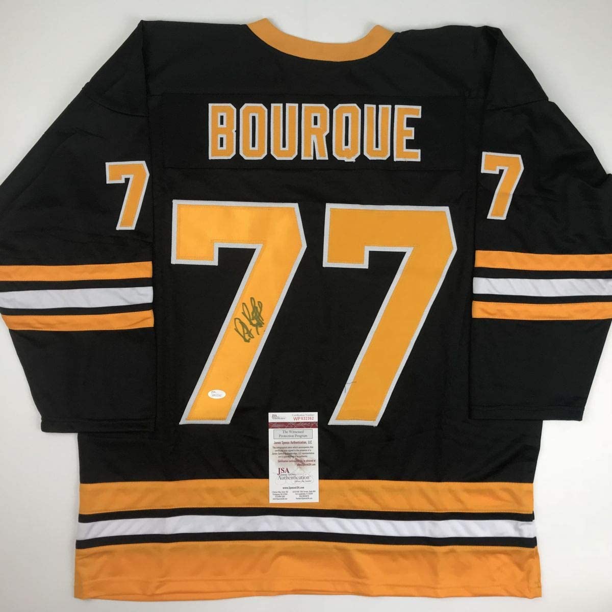 Autographed/Signed Ray Bourque Boston Black Hockey Jersey JSA COA
