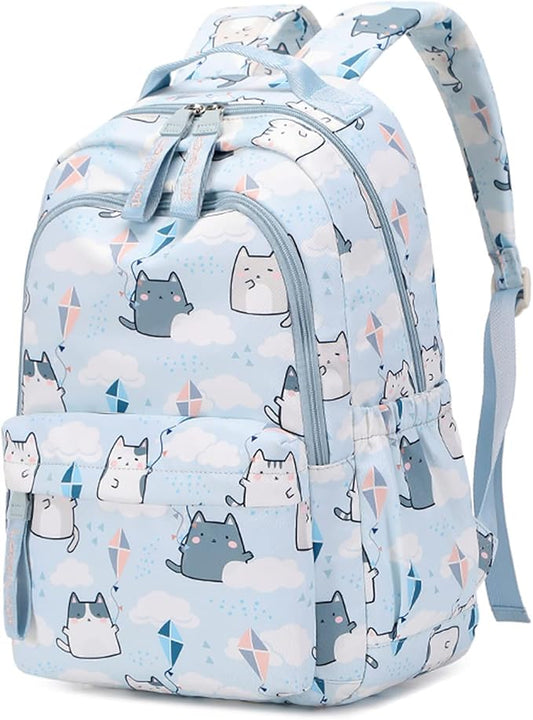 Backpacks for Girls Cute Cat Backpack Elementary School Backpack Students Bookbag for Girls