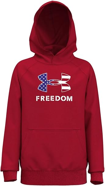 Under Armour boys Freedom Rival Big Flag Logo Hoodie (Big Kids)