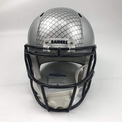 Autographed/Signed Bo Jackson Oakland Raiders Full Size FS F/S Replica Football Helmet Beckett BAS COA