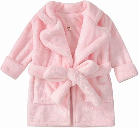 Baby Girls Boys Solid Fuzzy Bath_��Çobe Infant Unisex Comfort Soft Cozy Warm Flannel _��Õleepwear Baby Boy Coats 3-6 Months