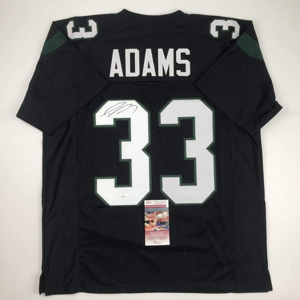 Autographed/Signed Jamal Adams New York Black Football Jersey JSA COA