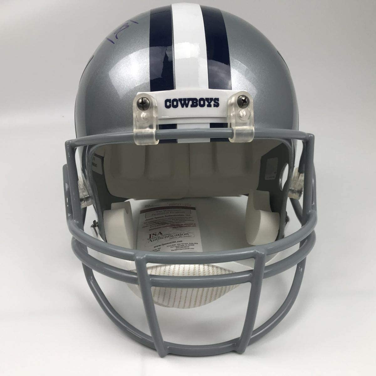 Autographed/Signed Jason Witten Dallas Cowboys Full Size FS F/S Replica Football Helmet JSA COA