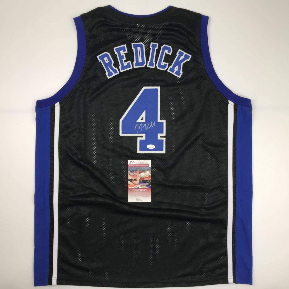 Autographed/Signed JJ J.J. Redick Duke Black College Basketball Jersey JSA COA
