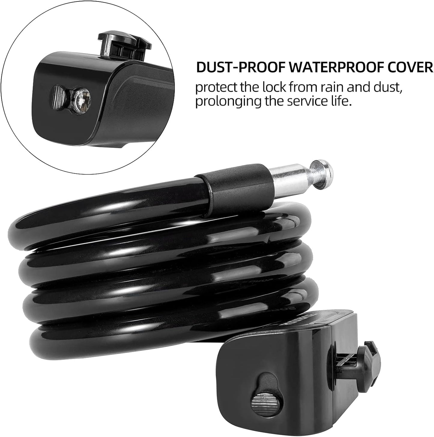 ROCKBROS 3ft Bike Cable Lock - Secure, Lightweight with Mounting Bracket