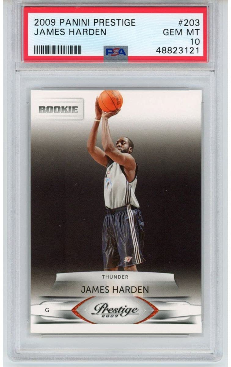 Graded 2009-10 Panini Prestige James Harden #203 Rookie RC Basketball Card PSA 10 Gem Mint