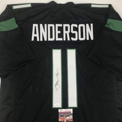Autographed/Signed Robby Anderson New York 2019 Black Football Jersey JSA COA