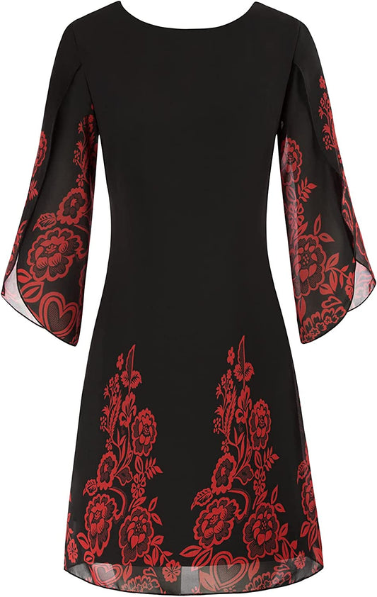 GRACE KARIN Women Loose Chiffon Dress Elegant Evening Dress for Cocktail Party