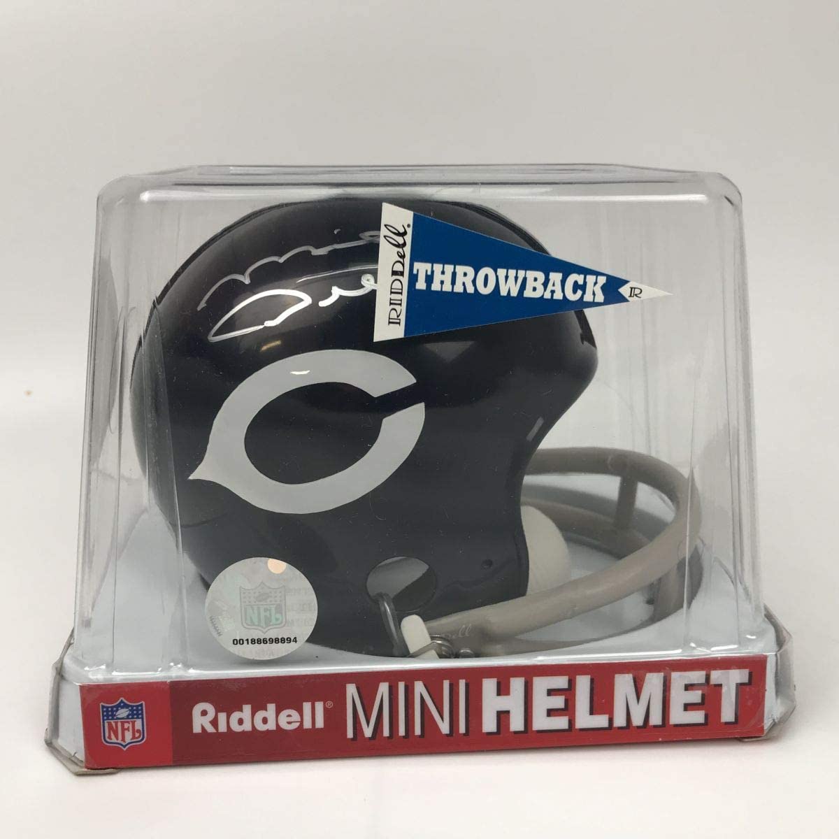Autographed/Signed Mike Ditka Retro Chicago Bears Mini Football Helmet Beckett BAS COA