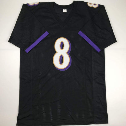 Autographed/Signed Lamar Jackson Baltimore Black Football Jersey JSA COA