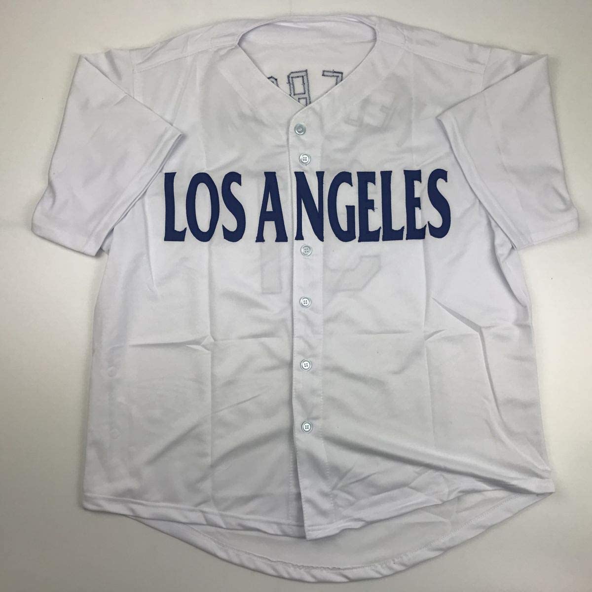 Autographed/Signed Joc Pederson Los Angeles LA White Baseball Jersey JSA COA