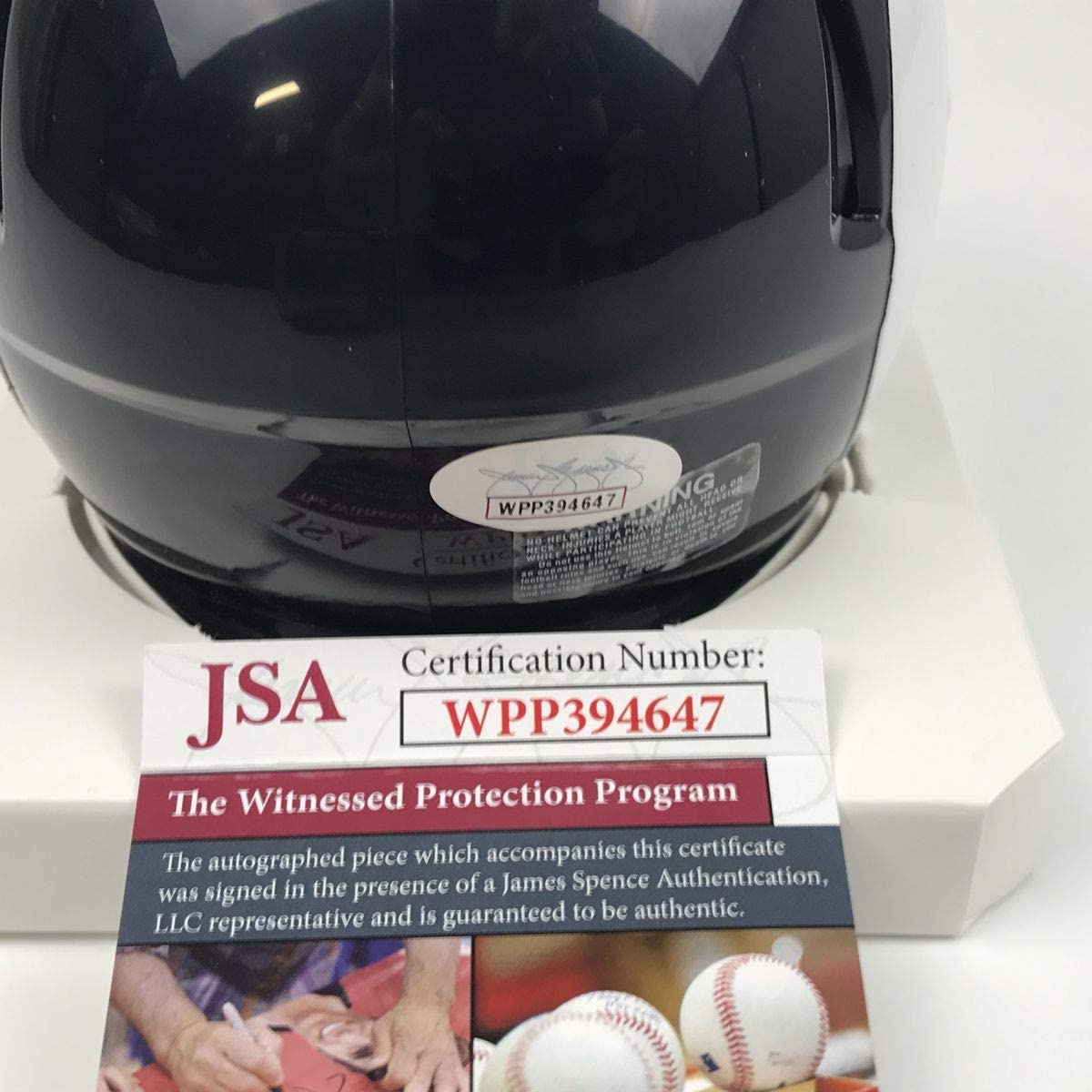 Autographed/Signed Aaron Donald Los Angeles Rams Mini Football Helmet JSA COA