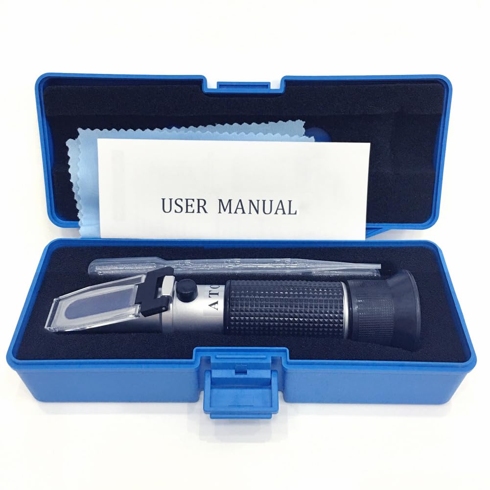 4-in-1 DEF Antifreeze Coolant Refractometer for Automobile Antifreeze System, Diesel Exhaust Fluid, Battery Acid and Windshield Washer Fluid