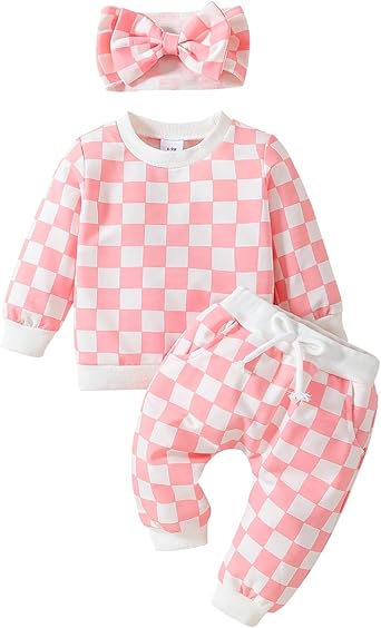 Baby Girl Sweatshirt Clothes Pants Set Joggers Toddler Fall Outfit Infant Sweatsuit