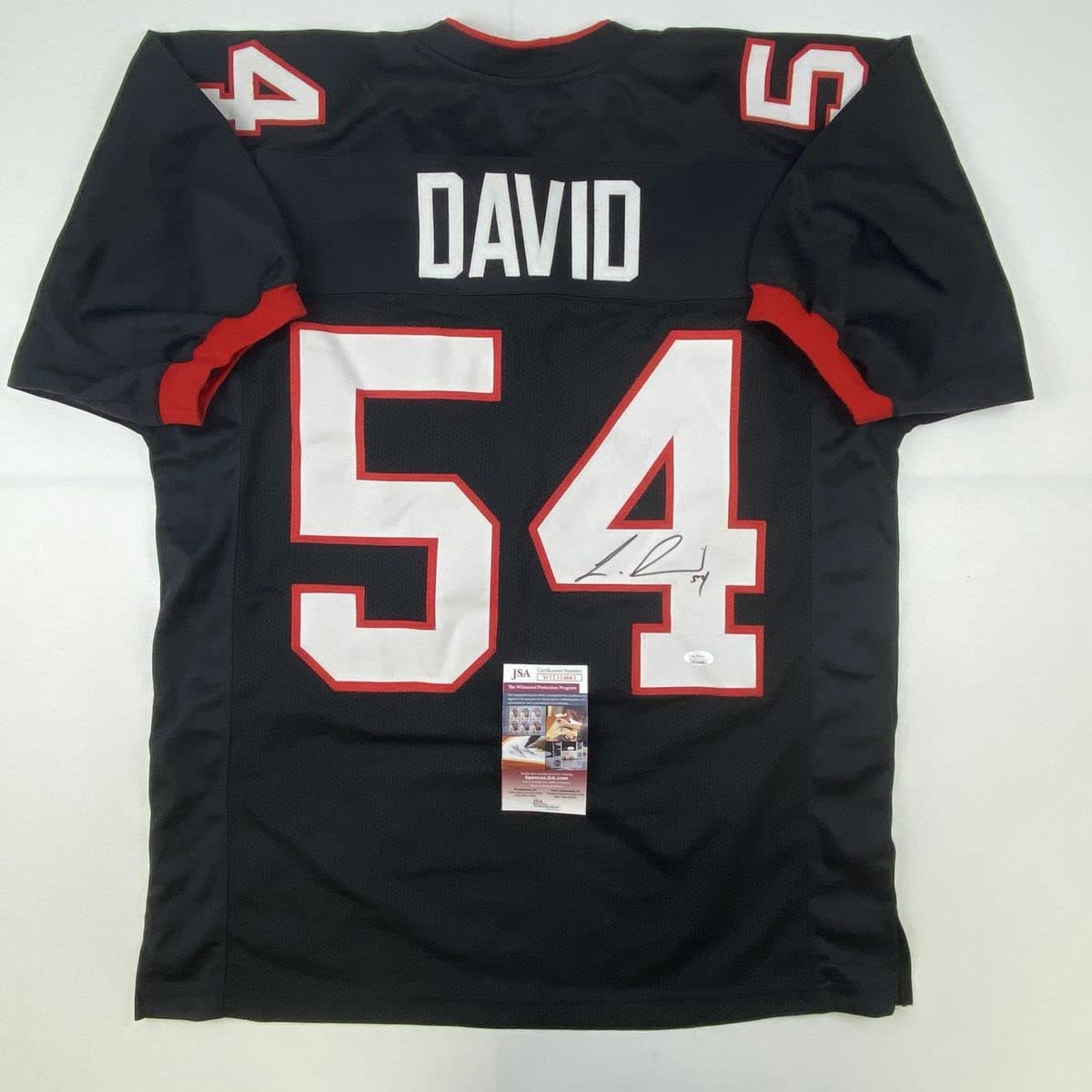 Autographed/Signed Lavonte David Tampa Bay Black Football Jersey JSA COA