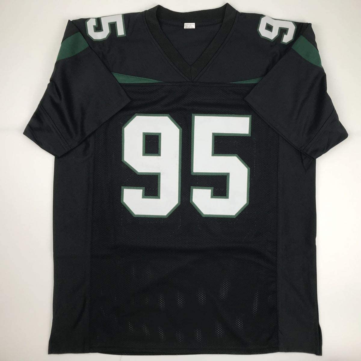 Autographed/Signed Quinnen Williams New York Black Football Jersey JSA COA