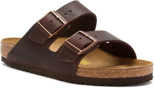 Birkenstock Unisex Arizona Sandal, Habana Oiled Leather, 45 M EU / 12-12.5 B(M) US