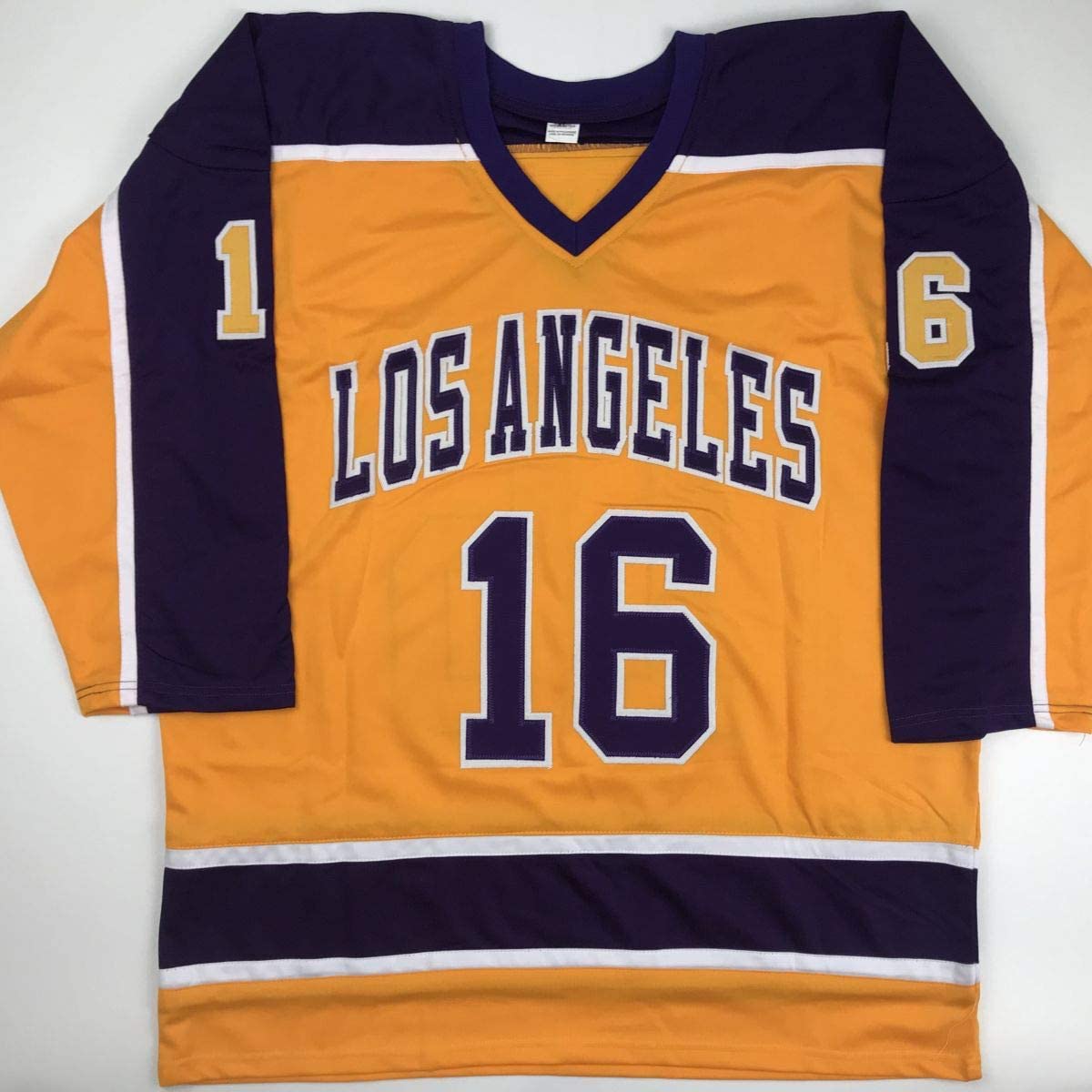 Autographed/Signed Marcel Dionne HOF 92 Los Angeles LA Yellow Hockey Jersey JSA COA