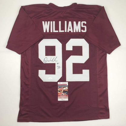 Autographed/Signed Quinnen Williams Alabama Red College Football Jersey JSA COA