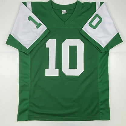 Autographed/Signed Chad Pennington New York Green Football Jersey JSA COA