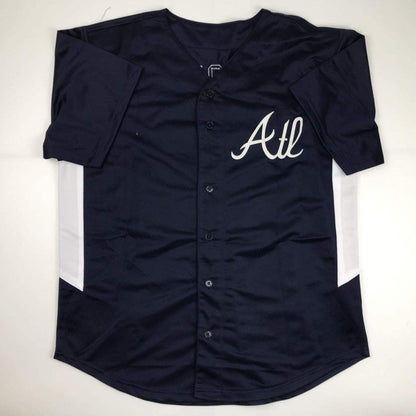 Autographed/Signed Andruw Jones Atlanta Blue Baseball Jersey PSA/DNA COA