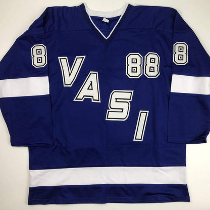 Autographed/Signed Andrei Vasilevskiy Tampa Bay Blue Hockey Jersey JSA COA