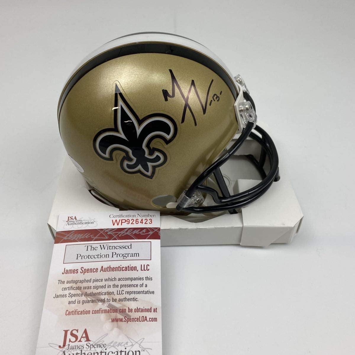 Autographed/Signed Michael Thomas New Orleans Saints Football Mini Helmet JSA COA