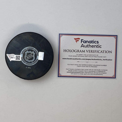 Autographed/Signed Auston Matthews Toronto Maple Leafs Logo Hockey Puck Fanatics COA