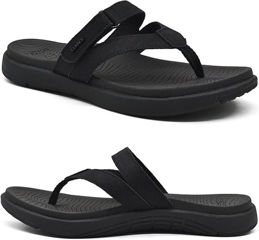 COFACE Womens Fashion Orthotic Flip Flops Ladies Slip On Lightweight Athletic Yoga Mat Cushion Thong Sandals With Comfortable Plantar Fasciitis Arch Support