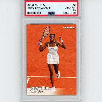 Graded 2003 Netpro Venus Williams #2 RC Tennis Card PSA 10 Gem Mint