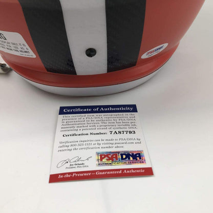 Autographed/Signed David Njoku Cleveland Browns Riddell Full Size FS F/S Replica Football Helmet PSA/DNA COA