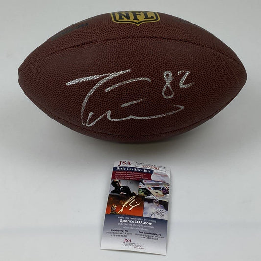 Autographed/Signed Jason Witten Dallas Cowboys Wilson Brown Full Size Football JSA COA