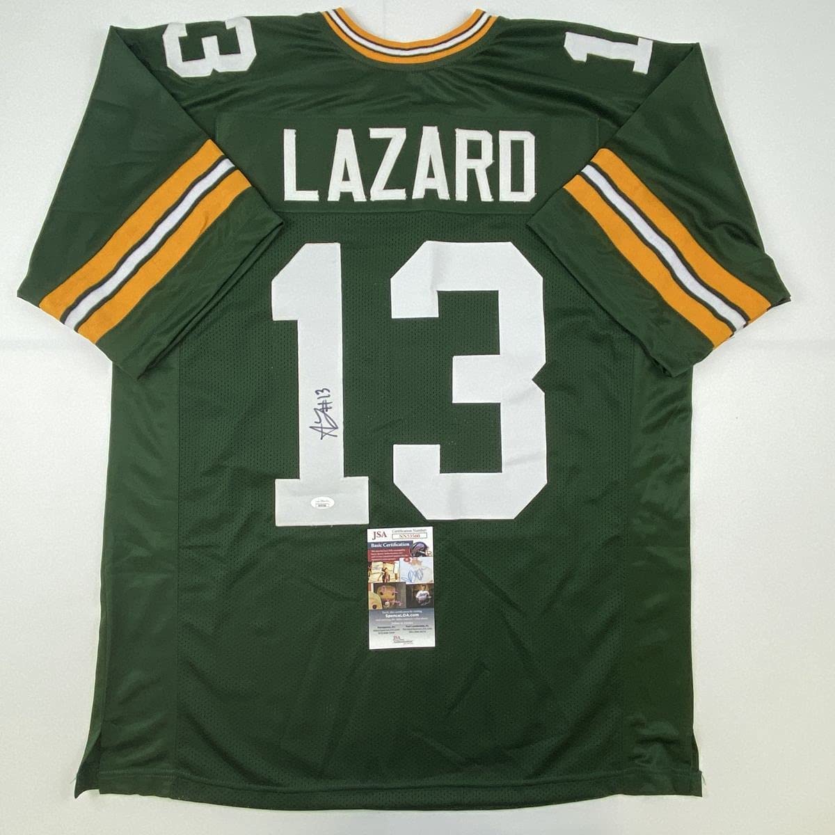 Autographed/Signed Allen Lazard Green Bay Green Football Jersey JSA COA