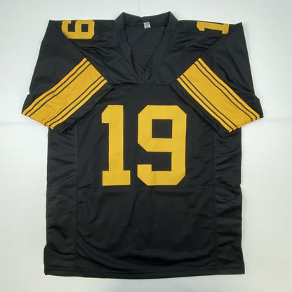 Autographed/Signed JuJu Smith-Schuster Pittsburgh Color Rush Football Jersey Beckett BAS COA