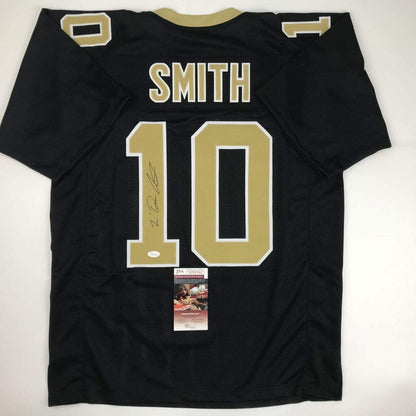 Autographed/Signed Tre'Quan Smith New Orleans Black Football Jersey JSA COA