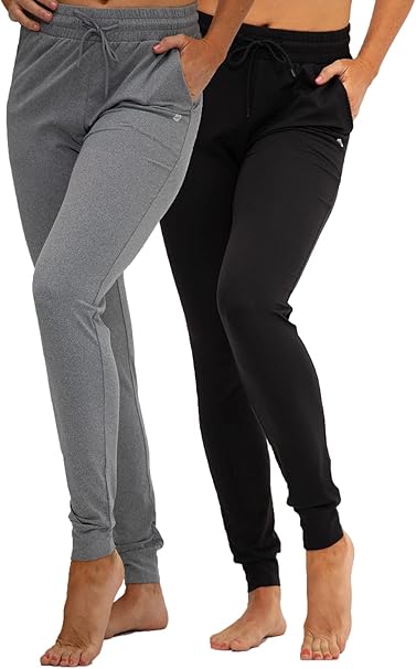 DEVOPS Women's Yoga Jogger Pants with Side Pocket Sweatpants